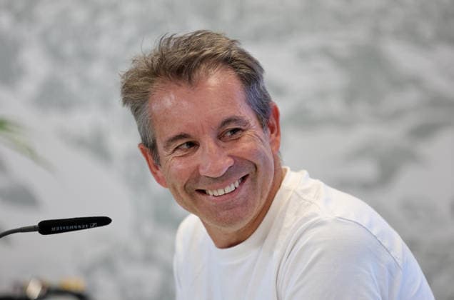 Fussball, Herren, Regionalliga Bayern, Saison 2026 2027, TSV 1860 München Vorstellung des neuen Hauptsponsors der TSV München von 1860 Spielbetriebs-GmbH, TSV 1860 München, hier im Bild Gernot Mang, Präsident (TSV 1860 München) lächelnd *** Soccer, Men s, Bavarian Regional League, 2026–2027 Season, TSV 1860 Munich: Introduction of the new main sponsor of TSV München von 1860 Spielbetriebs GmbH, TSV 1860 Munich; pictured here is Gernot Mang, president of TSV 1860 Munich, smiling