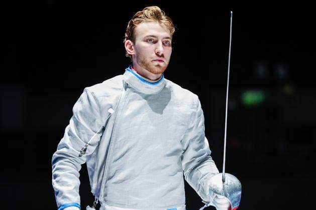 CHINA, HONG KONG - JULY 30, 2026: Athlete Dmitry Nasonov represents Russia in a men s team sabre event during the 2026 Kerry Fencing World Championships. Mikhail Sinitsyn TASS  95619593