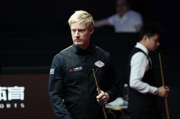 SHANGHAI, CHINA - JULY 30: Neil Robertson of Australia reacts in the Quarterfinal match against Zhao Xintong of China on Day 4 of the 2026 Snooker Shanghai Masters at Luwan Gymnasium on July 30, 2026 in Shanghai, China.  Copyright: xTaixChengzhex 111657238309