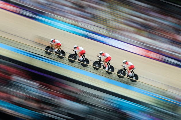 Glasgow 2026 Commonwealth Games Picture by Alex Whitehead SWpix.com - 30 07 2026 - Glasgow 2026 Commonwealth Games - Track cycling, Rad, Radsport, Bahnrad, Bahn and Para Track Cycling - Sir Chris Hoy Velodrome, Glasgow, Scotland - Women s 4000m Team Pursuit Qualifying - Josie Knight, Madelaine Leech, Grace Lister, Abigail Miller of England Glasgow Sir Chris Hoy Velodrome Scotland Copyright: x xSWpix.comx(t axPhotographyxHubxLtd)xAlexxWhitehead SWpix.comx SWP-3030-15896