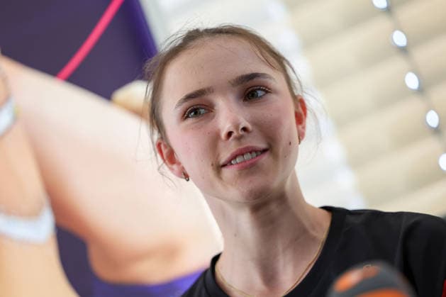 Frankfurt am Main, July 30, 2026: Helena Ripken (VfL Zehlendorf) during a media day from Deutscher Turner-Bund (DTB) ahead of the Rhythmic gymnastics, Rhythmische Sportgymnastik, RSG World Championships at Festhalle Frankfurt (Aug. 12 16.2026) *** Frankfurt am Main, July 30, 2026: Helena Ripken of VfL Zehlendorf during a media day hosted by the German Gymnastics Federation (DTB) ahead of the Rhythmic Gymnastics World Championships at the Festhalle Frankfurt, August 12–16, 2026 Copyright: HMBxMedia JoaquimxFerreira