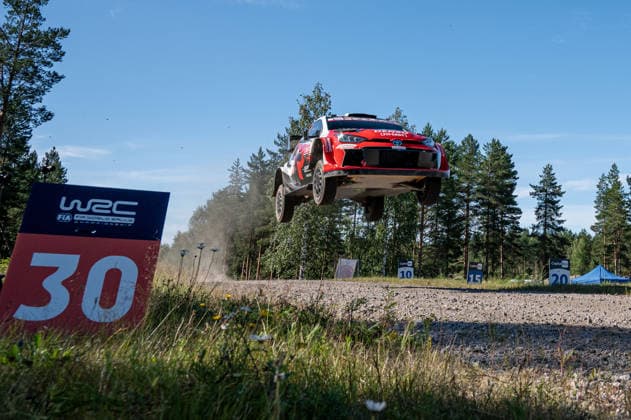 IPA87110687 - Sami Pajari (FIN) and Marko Salminen (FIN) in a Toyota GR Yaris Rally1 from Toyota Gazoo Racing WRT2 in action during the FIA WRC, Motorsport Rallye, WM SECTO RALLY FINLAND in Jyväskylä, Finland, July 30–August 2, 2026.  Copyright: xFedericoxManoni IPAxSportx xx 87110687