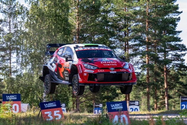 MOTORSPORTS - Rally - WRC, Motorsport Rallye, WM Secto Rally Finland Photo by IPA ABACAPRESS.COM87110684 - Elfyn Evans (GBR) and Scott Martin (GBR) in a Toyota GR Yaris Rally1 from Toyota Gazoo Racing WRT in action during the FIA WRC SECTO RALLY FINLAND in Jyväskylä, Finland, July 30–August 2, 2026. Finland Finland  Copyright: xIPAxSport ABACAx