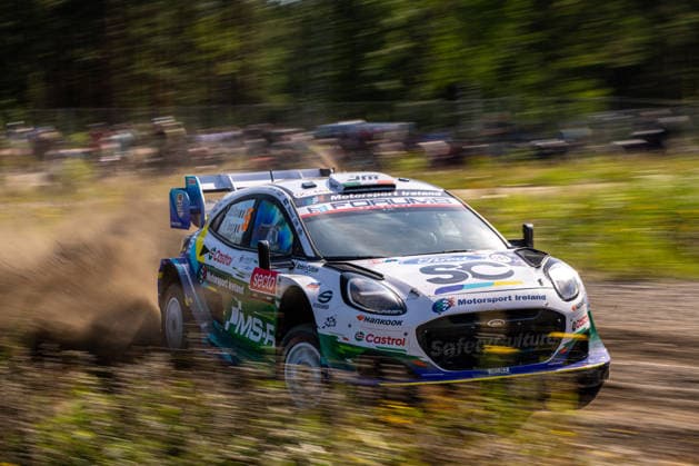 MOTORSPORTS - Rally - WRC, Motorsport Rallye, WM Secto Rally Finland Photo by IPA ABACAPRESS.COM87110703 - Joshua McErlean (IRL) and Eoin Treacy (IRL) in an M Ford World Rally Team Ford Puma Rally1 in action during the FIA WRC SECTO RALLY FINLAND in Jyväskylä, Finland, July 30–August 2, 2026. Finland Finland  Copyright: xIPAxSport ABACAx