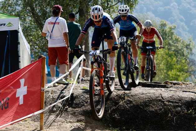 30.07.2026, Monteceneri, Monte Ceneri, 2026 UEC MTB European Championship, EM, Europameisterschaft XCC Women Junior s Final (cross country short track), Nicole Azzetti 21 (ITA) and Angelica Gatto 22 (ITA) Monteceneri Monte Ceneri Ticino Switzerland *** July 30, 2026, Monteceneri, Monte Ceneri, 2026 UEC MTB European Championship XCC Women s Junior Final (cross-country short track), Nicole Azzetti (21, ITA) and Angelica Gatto (22, ITA), Monteceneri, Monte Ceneri, Ticino, Switzerland Copyright: xJustPictures.ch FrancescoxMinghettix jp-en-FrMi-_NG_0396