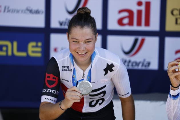 30.07.2026, Monteceneri, Monte Ceneri, 2026 UEC MTB European Championship, EM, Europameisterschaft XCC Women Junior s Final (cross country short track), Shana Huber 20 (SUI) 2nd place and silver medal Monteceneri Monte Ceneri Ticino Switzerland *** July 30, 2026, Monteceneri, Monte Ceneri, 2026 UEC MTB European Championship XCC Women s Junior Final (cross-country short track), Shana Huber (20), SUI, 2nd place and silver medal, Monteceneri, Monte Ceneri, Ticino, Switzerland Copyright: xJustPictures.ch FrancescoxMinghettix jp-en-FrMi-_NG_0707