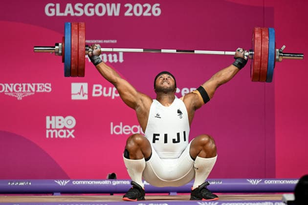 COM26 WEIGHTLIFTING, Taniela Tuisuva Rainibogi of Fiji competes in the Men™s 110kg Weightlifting during the Glasgow 2026 Commonwealth Games at the SEC Armadillo in Glasgow, Scotland, Thursday, July 30, 2026. ( NO ARCHIVING, EDITORIAL USE ONLY Glasgow Scotland United Kingdom  Copyright: xLUKASxCOCHx 20260730133237406081