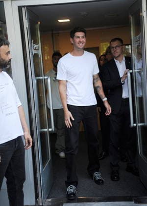 Football, Italy, Inter Milan, John Stones undergoing a medical
