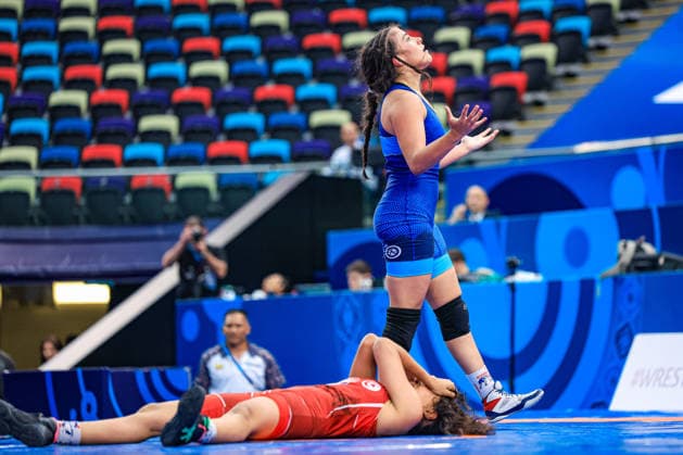 U17, U 17 Wrestling World Championships 53kg WW - Alejandra Serrano Roa (COL) df. Rahma Rezgui (TUN) *** U17 Wrestling World Championships, 53 kg, WW: Alejandra Serrano Roa (COL) def. Rahma Rezgui (TUN) Copyright: xUnitedxWorldxWrestlingx xAmirrezx UWW-U17-WC-BAKU-2026