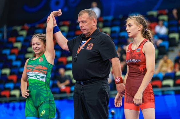 U17, U 17 Wrestling World Championships 69kg WW - Khuslen Munkhbayasgalan (MGL) df. Hibiki Iida (JPN) *** U17 Wrestling World Championships, 69 kg, WW: Khuslen Munkhbayasgalan (MGL) defeated Hibiki Iida (JPN) Copyright: xUnitedxWorldxWrestlingx xAmirrezx UWW-U17-WC-BAKU-2026