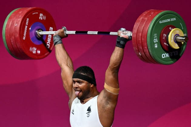 COM26 WEIGHTLIFTING, Taniela Tuisuva Rainibogi of Fiji competes in the Men™s 110kg Weightlifting during the Glasgow 2026 Commonwealth Games at the SEC Armadillo in Glasgow, Scotland, Thursday, July 30, 2026. ( NO ARCHIVING, EDITORIAL USE ONLY Glasgow Scotland United Kingdom  Copyright: xLUKASxCOCHx 20260730171466838520