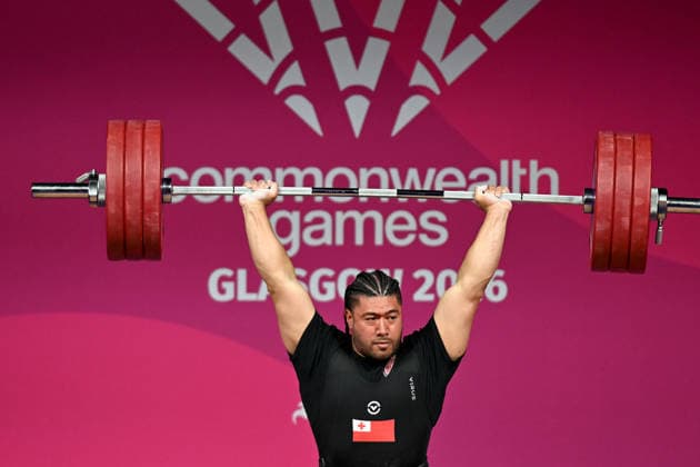 COM26 WEIGHTLIFTING, Joshua Uikilifi Jr of Tonga competes in the Men™s 110kg Weightlifting during the Glasgow 2026 Commonwealth Games at the SEC Armadillo in Glasgow, Scotland, Thursday, July 30, 2026. ( NO ARCHIVING, EDITORIAL USE ONLY Glasgow Scotland United Kingdom  Copyright: xLUKASxCOCHx 20260730119715603040