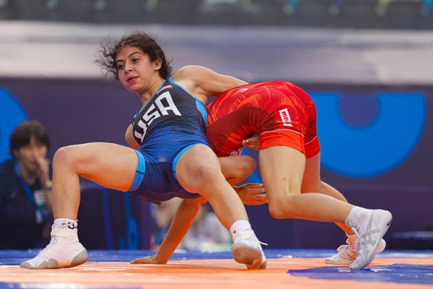 U17, U 17 Wrestling World Championships 40kg WW - Natsumi Sasaki (JPN) df. Sophia Lenae Valdez (USA) *** U17 Wrestling World Championships, 40 kg Open Weight: Natsumi Sasaki (JPN) defeated Sophia Lenae Valdez (USA) Copyright: xKostadinxAndonovx UWW-U17-WC-BAKU-2026