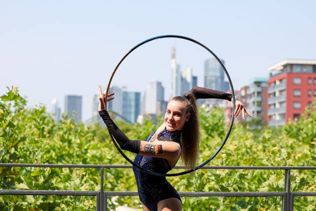 Frankfurt am Main, July 30, 2026: Darja Varfolomeev (TSV Schmiden) in action during a media day from Deutscher Turner-Bund (DTB) ahead of the Rhythmic gymnastics, Rhythmische Sportgymnastik, RSG World Championships at Festhalle Frankfurt (Aug. 12 16.2026) *** Frankfurt am Main, July 30, 2026 Darja Varfolomeev of TSV Schmiden in action during a media day organized by the German Gymnastics Federation (DTB) ahead of the Rhythmic Gymnastics World Championships at the Festhalle Frankfurt, August 12–16, 2026 Copyright: HMBxMedia JoaquimxFerreira
