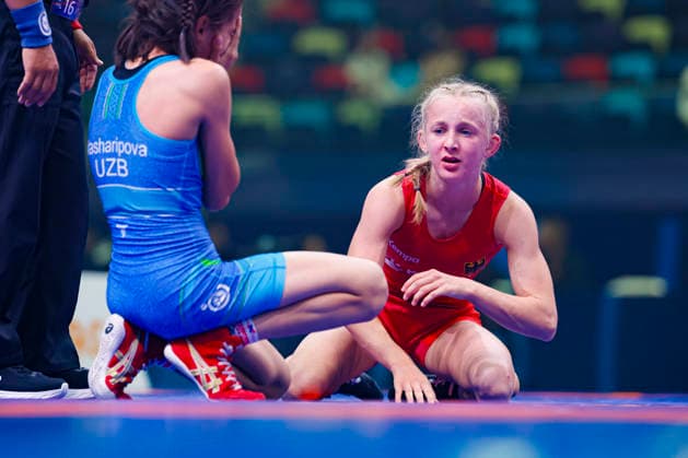 U17, U 17 Wrestling World Championships 43kg WW - Mukhlisa Masharipova (UZB) df. Finja Viviane Strauch (GER) *** U17 Wrestling World Championships, 43 kg WW: Mukhlisa Masharipova (UZB) def. Finja Viviane Strauch (GER)