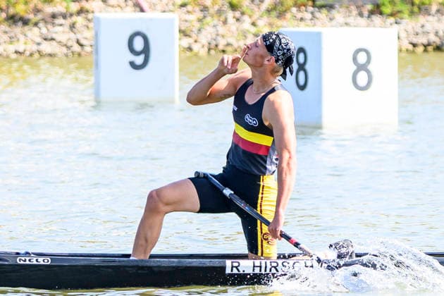 Czech Championships in Racice, July 30, 2026. C1 1000 m Men category. Robin Hirsch. (CTKxPhoto OndrejxHajek) CTKPhotoP2026073006190  CTKPhotoP2026073006190