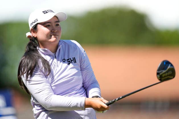LYTHAM, ENGLAND - JULY 30: Allisen Corpuz USA) plays from the second tee during Round 1 at the 50th AIG Women™s Open Championship at the Royal Lytham and St Anne™s Golf Club, Lytham on July 30, 2026 in Lancashire, England The 50th AIG Women™s Open Championship