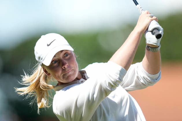 LYTHAM, ENGLAND - JULY 30: Maja Stark (SWE) plays from the second tee during Round 1 at the 50th AIG Women™s Open Championship at the Royal Lytham and St Anne™s Golf Club, Lytham on July 30, 2026 in Lancashire, England The 50th AIG Women™s Open Championship
