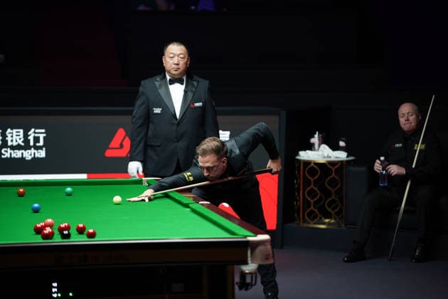 SHANGHAI, CHINA - JULY 30: Judd Trump of England plays a shot in the Quarterfinal match against John Higgins of Scotland on Day 4 of the 2026 Snooker Shanghai Masters at Luwan Gymnasium on July 30, 2026 in Shanghai, China.  Copyright: xTaixChengzhex 111657296929