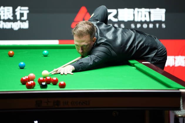 SHANGHAI, CHINA - JULY 30: Judd Trump of England plays a shot in the Quarterfinal match against John Higgins of Scotland on Day 4 of the 2026 Snooker Shanghai Masters at Luwan Gymnasium on July 30, 2026 in Shanghai, China.  Copyright: xTaixChengzhex 111657296931