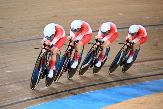 Glasgow 2026 Commonwealth Games Picture by Olly Hassell SWpix.com - 30 07 2026 - Glasgow 2026 Commonwealth Games - Track cycling, Rad, Radsport, Bahnrad, Bahn and Para Track Cycling - Sir Chris Hoy Velodrome, Glasgow, Scotland - Women s 4000m Team Pursuit Finals - For Bronze - Josie Knight, Sophie Lewis, Grace Lister, Abigail Miller of England Glasgow Sir Chris Hoy Velodrome Scotland Copyright: x xSWpix.comx(t axPhotographyxHubxLtd)xOllyxHassell SWpix.comx SWP-3030-16101