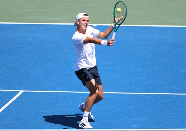 July 30, 2026, Washington, Illinois, USA: JAKUB MENSIK of Czech Republic during the match against B. Nakashima of USA in the second round of Mubadala Washington DC, USA. Washington USA - ZUMAc278 20260730_zsp_c278_003 Copyright: xMarcinxCholewinskix