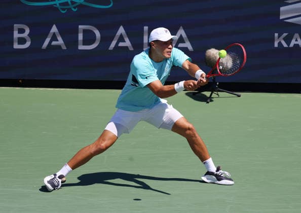 July 30, 2026, Washington, Illinois, USA: BRANDON NAKASHIMA of USA during the match against J. Mensik of Czech Republic in the second round of Mubadala Washington DC, USA. Washington USA - ZUMAc278 20260730_zsp_c278_013 Copyright: xMarcinxCholewinskix