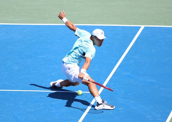 July 30, 2026, Washington, Illinois, USA: BRANDON NAKASHIMA of USA during the match against J. Mensik of Czech Republic in the second round of Mubadala Washington DC, USA. Washington USA - ZUMAc278 20260730_zsp_c278_016 Copyright: xMarcinxCholewinskix