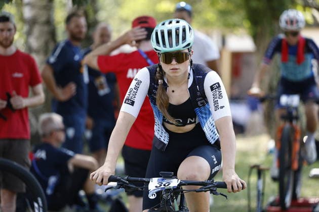 30.07.2026, Monteceneri, Monte Ceneri, 2026 UEC MTB European Championship, EM, Europameisterschaft XCC Women U23 s Final (cross country short track) Mairit Kaarjärv 30 (EST) warming up before the race Monteceneri Monte Ceneri Ticino Switzerland *** July 30, 2026, Monteceneri, Monte Ceneri, 2026 UEC MTB European Championship XCC Women U23 Final, cross-country short track, Mairit Kaarjärv (30), EST, warming up before the race, Monteceneri, Monte Ceneri, Ticino, Switzerland Copyright: xJustPictures.ch FrancescoxMinghettix jp-en-FrMi-_NG_1200