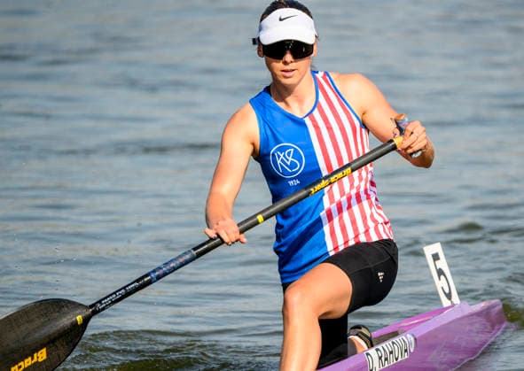 Czech Championships in Racice, July 30, 2026. C1 500 m Women category. Denisa Rahova. (CTKxPhoto OndrejxHajek) CTKPhotoP2026073006993  CTKPhotoP2026073006993