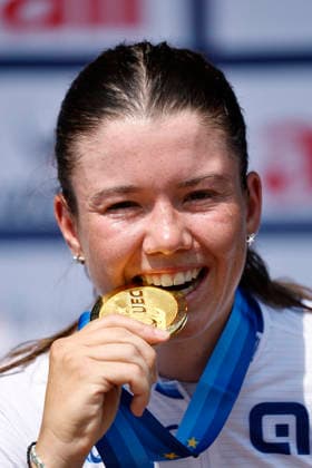 30.07.2026, Monteceneri, Monte Ceneri, 2026 UEC MTB European Championship, EM, Europameisterschaft XCC Women U23 s Final (cross country short track) Lea Huber 16 (SUI) 1st place, European Champion and gold medal Monteceneri Monte Ceneri Ticino Switzerland *** July 30, 2026, Monteceneri, Monte Ceneri, 2026 UEC MTB European Championship XCC Women U23 Final, cross-country short track: Lea Huber (16, SUI) – 1st place, European Champion, and gold medal; Monteceneri, Monte Ceneri, Ticino, Switzerland Copyright: xJustPictures.ch FrancescoxMinghettix jp-en-FrMi-_NG_1769