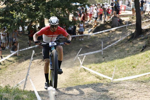30.07.2026, Monteceneri, Monte Ceneri, 2026 UEC MTB European Championship, EM, Europameisterschaft XCC Men U23 s Final (cross country short track) Axberk Gungor 38 (TUR) Monteceneri Monte Ceneri Ticino Switzerland *** July 30, 2026, Monteceneri, Monte Ceneri, 2026 UEC MTB European Championship XCC Men s U23 Final, Cross Country Short Track, Axberk Gungor 38 TUR, Monteceneri, Monte Ceneri, Ticino, Switzerland Copyright: xJustPictures.ch FrancescoxMinghettix jp-en-FrMi-_NG_1860