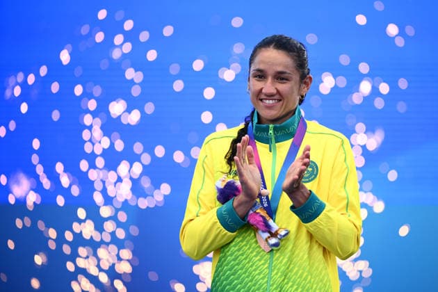 COM26 ATHLETICS, Tori West of Australia with her bronze medal in the Women™s Heptathlon medal of the Glasgow 2026 Commonwealth Games at EDF Scotstoun Stadium in Glasgow, Scotland, Thursday, July 30, 2026. ( NO ARCHIVING, EDITORIAL USE ONLY Glasgow United Kingdom  Copyright: xJOELxCARRETTx 20260731195392942596