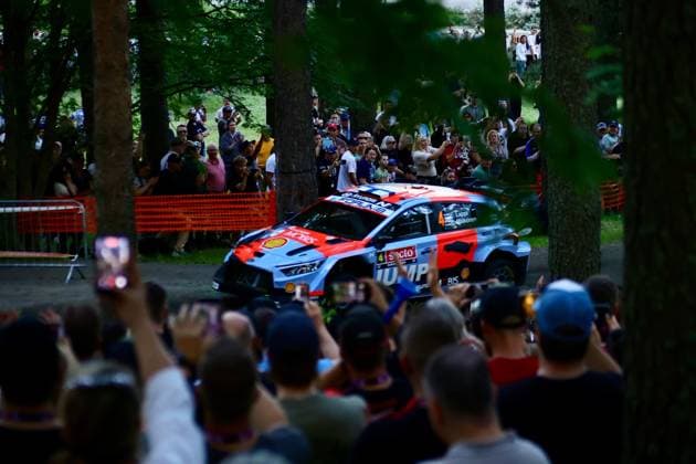 July 30, 2026, Jyvaskyla, Uusimaa, Finland: Esapekka Lappi and co-driver Enni Mlkonen drives during SS1 Harju street stage at Secto Rally Finland, the 9th round of the FIA World Rally Championship. WRC, Motorsport Rallye, WM Secto Rally Finland 2026  - ZUMAj303 20260730_zip_j303_007 Copyright: xJanixHakalax