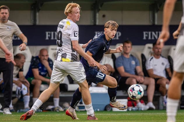 HRADEC KRALOVE - TROMSO Tom Sloncik of Hradec and Troy Nyhammer of Tromso during the second leg of second qualifying round of UEFA Europa league football match between FC Hradec Kralove and Tromso IL at the Malsovicka Arena Stadium. Hradec Kralove, Czechia, July 30, 2026. Photo by Branislav Racko Copyright: xx 080A8790