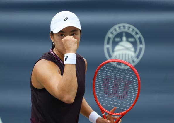 July 30, 2026, Washington, Illinois, USA: JANICE TJEN of Indonesia during the match against A. Kalinskaya in the second round of Mubadala Washington DC, USA. Washington USA - ZUMAc278 20260730_zsp_c278_045 Copyright: xMarcinxCholewinskix