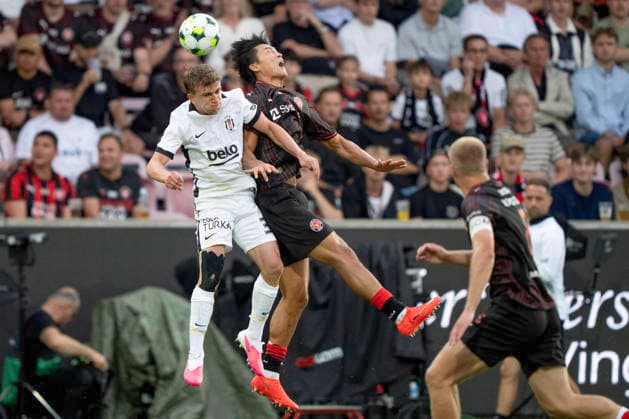 UEFA Europa League: FC Midtjylland - Besiktas JK FC Midtjylland s Cho Gue-Sung in action with Besiktas JK s Ridvan Yilmaz during the Europa League qualification match between FC Midtjylland and Besiktas JK at MCH Arena in Herning on Thursday, July 30, 2026. (Photo: Bo Amstrup Ritzau Scanpix) , Herning Denmark Mors *** UEFA Europa League: FC Midtjylland vs. Besiktas JK. FC Midtjylland s Cho Gue Sung in action against Besiktas JK s Ridvan Yilmaz during the Europa League qualifying match between FC Midtjylland and Besiktas JK at MCH Arena in Herning on Thursday, July 30, 2026. Photo by Bo Amstrup, Ritzau Scanpix, Herning, Denmark, Mors  Copyright: BoxAmrstrupx xRitzauxScanpix BoxAmstrupx spdk20260730-211503-L