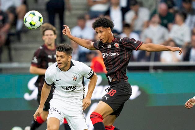 UEFA Europa League: FC Midtjylland - Besiktas JK FC Midtjylland s Julius Emefile in action with Besiktas JK s Milot Rashica during the Europa League qualification match between FC Midtjylland and Besiktas JK at MCH Arena in Herning on Thursday, July 30, 2026. (Photo: Bo Amstrup Ritzau Scanpix) , Herning Denmark Mors *** UEFA Europa League: FC Midtjylland vs. Besiktas JK. FC Midtjylland s Julius Emefile in action against Besiktas JK s Milot Rashica during the Europa League qualifying match between FC Midtjylland and Besiktas JK at MCH Arena in Herning on Thursday, July 30, 2026. Photo by Bo Amstrup, Ritzau Scanpix, Herning, Denmark, Mors  Copyright: BoxAmrstrupx xRitzauxScanpix BoxAmstrupx spdk20260730-211906-L