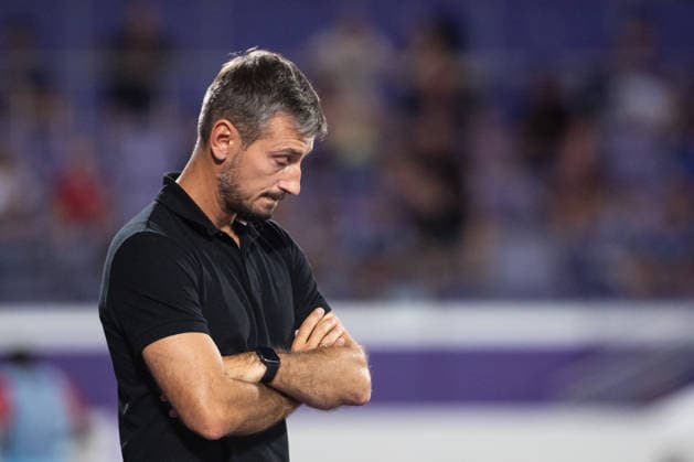 SOCCER - UEFA ECL, A.Wien vs Liepaja VIENNA,AUSTRIA,30.JUL.26 - SOCCER - UEFA Conference League, qualification, Austria Wien vs FK Liepaja. Image shows head coach Vladimir Vassiljev (Liepaja).  GEPAxpictures xArminxRauthner