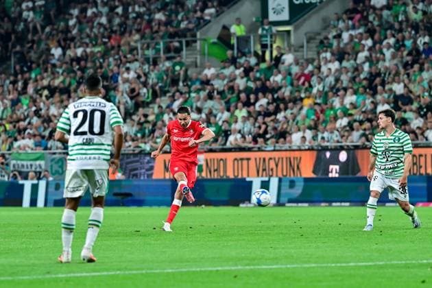 Budapest , 30-07-2026 , Groupama Arena , season 2026 2027 , UEFA Europa League play-off football , match between Ferencvarosi TC and FC Twente , picture shows FC Twente player Stav Lemkin Ferencvarosi - Twente  x205335305x Copyright: