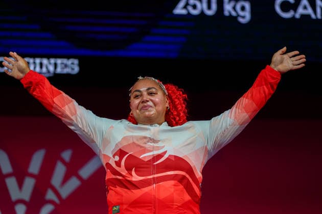 RECORD DATE NOT STATED 30th July 2026; Glasgow, Scotland; 2026 Commonwealth Games, Day Eight; Womens +86kg Weightlifting, Emily Campbell (ENG) in the clean and jerk RogerxEvans