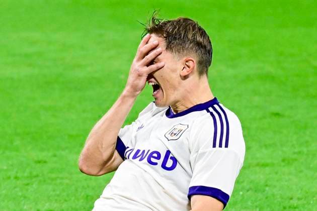 RSC Anderlecht v Hammarby IF - UEFA Europa League ANDERLECHT, BELGIUM - JULY 30 : Sikan Danylo forward of RSC Anderlecht celebrating scoring a goal (1-1) during the UEFA Europa League 2025 26 second qualifying round second leg between RSC Anderlecht and Hammarby IF on July 30, 2026 in Anderlecht, Belgium, 30 07 2026 Anderlecht Belgium  Copyright: xJanxDexMeuleneirx