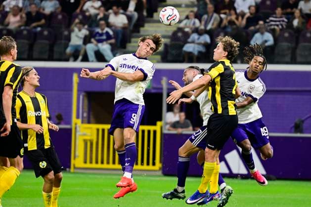 RSC Anderlecht v Hammarby IF - UEFA Europa League ANDERLECHT, BELGIUM - JULY 30 : Cvetkovic Mihajlo forward of RSC Anderlecht in action during the UEFA Europa League 2025 26 second qualifying round second leg between RSC Anderlecht and Hammarby IF on July 30, 2026 in Anderlecht, Belgium, 30 07 2026 Anderlecht Belgium  Copyright: xJanxDexMeuleneirx