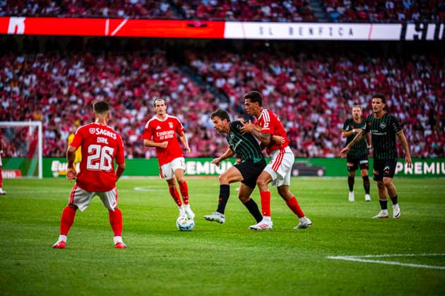 July 30, 2026, Lisbon, Lisbon, Portugal: Lukas Gortler of FC St. Gallen in control of the ball in another attack during UEFA Europa League-2nd Qualifying RoundÃ¢â‚¬2nd Leg, match between SL Benfica and FC St. Gallen at Luz Stadium, Lisbon, Portugal, on july 30, 2026. Soccer2026: SL Benfica Vs FC St. Gallen  - ZUMAr200 20260730_zsp_r200_007 Copyright: xNunoxReisinhox
