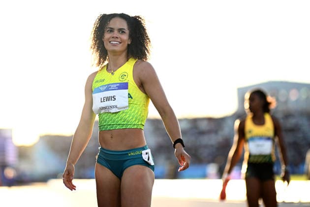 COM26 ATHLETICS, Torrie Lewis of Australia reacts after advancing through the Women s 200m Semi-Finals of the Glasgow 2026 Commonwealth Games at EDF Scotstoun Stadium in Glasgow, Scotland, Thursday, July 23, 2026. ( NO ARCHIVING, EDITORIAL USE ONLY Glasgow United Kingdom  Copyright: xJOELxCARRETTx 20260731119329212179