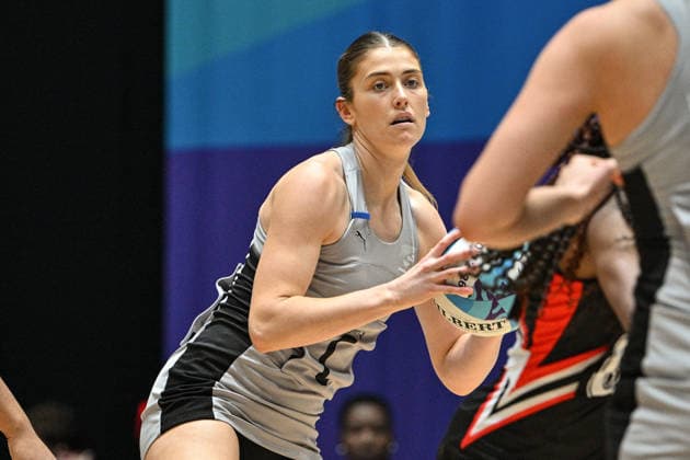 3x3 Basketball 2026 Glasgow Commonwealth Games Kate Heffernan of New Zealand, New Zealand Silver Ferns v Trinidad & Tobago, pool B netball match of the 2026 Glasgow Commonwealth Games at OVO Hydro, Glasgow, Scotland on Thursday 30 July 2026. Photo: Jayne Russell Glasgow Scotland Copyright: xx
