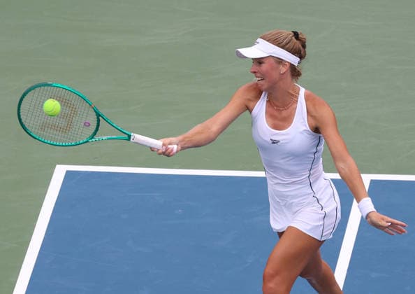 July 30, 2026, Washington, Illinois, USA: MAGDALENA FRECH of Poland during the match against J. Pegula of USA in the second round of Mubadala Washington DC, USA. Tennis: Mubadala DC Open - Magdalena Frech  - ZUMAc278 20260730_zsp_c278_054 Copyright: xMarcinxCholewinskix