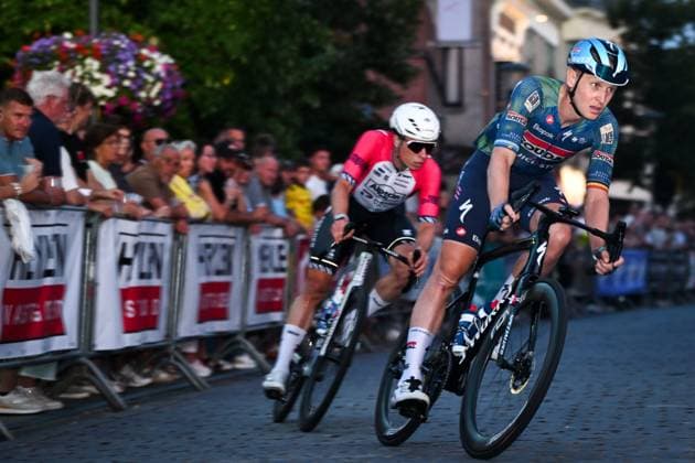 Belgian Tim Merlier of Soudal Quick-Step pictured in action during the Natourcriterium Herentals cycling race, Thursday 30 July 2026 in Herentals. The contest is a part of the traditional criteriums , local races in which mainly cyclists who rode the Tour de France compete. ELIASxROM  x182429444x