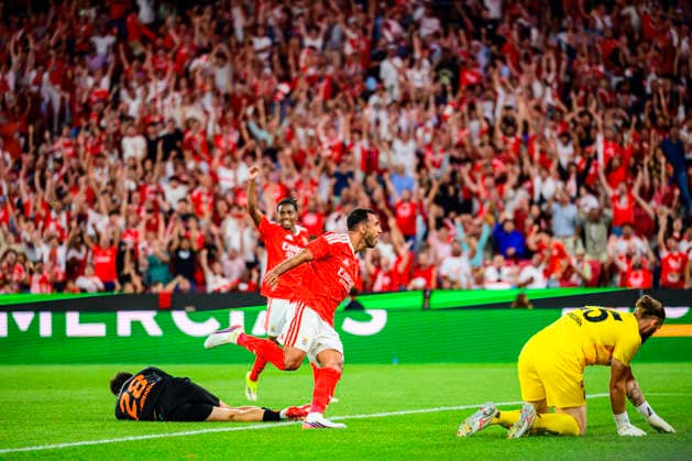 July 30, 2026, Lisbon, Lisbon, Portugal: Vangelis Pavlidis of SL Benfica celebrates goal during UEFA Europa League-2nd Qualifying RoundÃ¢â‚¬2nd Leg, match between SL Benfica and FC St. Gallen at Luz Stadium, Lisbon, Portugal, on july 30, 2026. Lisbon Portugal - ZUMAr200 20260730_zsp_r200_023 Copyright: xNunoxReisinhox