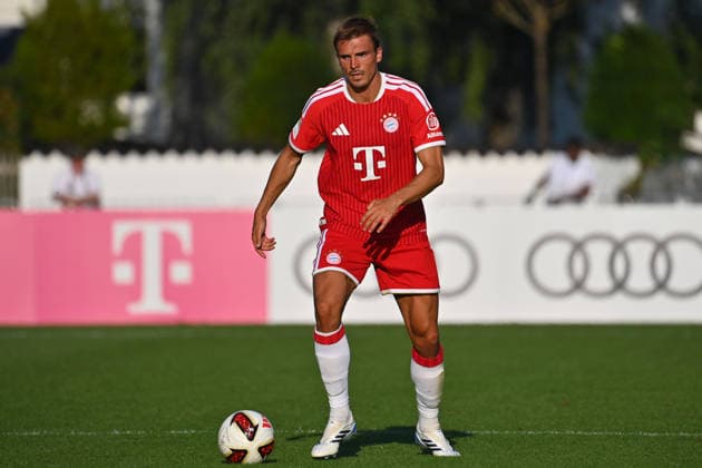 Joao PALHINHA (Bayern Muenchen), Aktion,Einzelaktion, Einzelbild,Freisteller,Ganzkoerperaufnahme,ganze Figur. Testspiel FC Rottach Egern - FC Bayern Muenchen Trainingslager in Rottach Egern am 30.07.2026. Fussball 1. Bundesliga,Saison 2026 2027. *** Joao PALHINHA Bayern Munich, Action, Individual Play, Single Frame, Cutout, Full-Body Shot, Full-Figure Shot, Friendly Match: FC Rottach Egern vs. FC Bayern Munich, Training Camp in Rottach Egern on July 30, 2026, Soccer, Bundesliga 1,2026–2027 season
